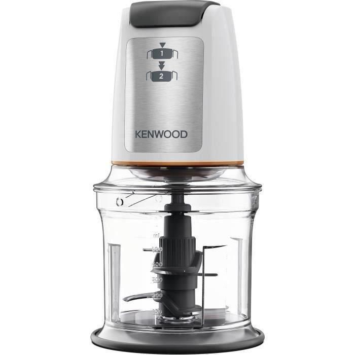Kenwood CHP61.00WH Mini Picadora 0.8L, 4 Cuchillas Acero Inoxidable, 500W Potencia, Control Velocidad Táctil, Base Antideslizante, Blanco 1