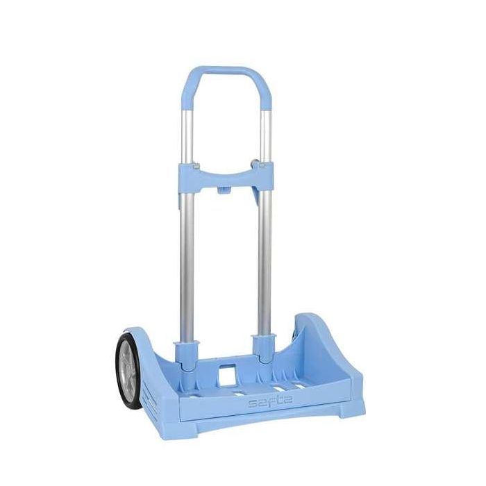 Safta Carro Portamochilas Evolution 278C Trolley Azul Claro Antivibración Ruedas de Goma EVA Universal ESCOLAR Safta Carro Portamochilas Evolution 278C Trolley Azul Claro Antivibración Ruedas de Goma EVA Universal ESCOLAR