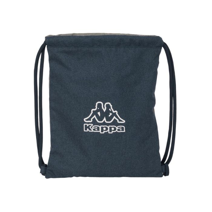 Bolsa Mochila con Cuerdas Kappa Dark navy Gris Azul marino 35 x 40 x 1 cm