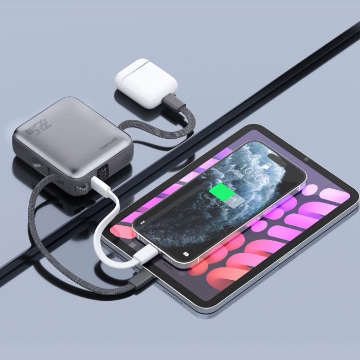 4smarts Powerbank Pocket Dual Cord 10000mAh 22.5W, spacegrau 1 4smarts Powerbank Pocket Dual Cord 10000mAh 22.5W, spacegrau 1