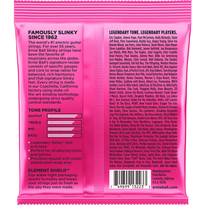 Ernieball Pink 9-42 Tripack Juego de Cuerdas Eléctrica (3 unidades) 1