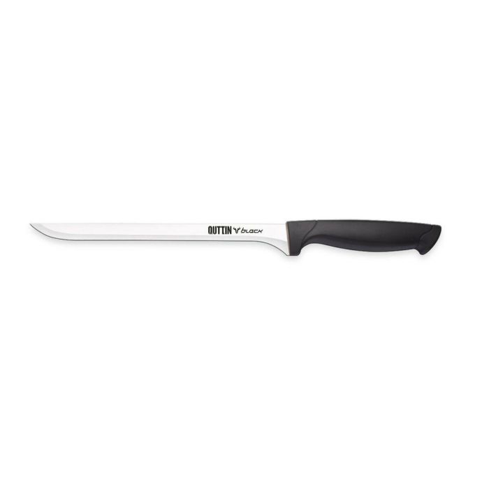 Cuchillo Jamonero Quttin Black Negro Plateado 22 cm (36 Unidades) 1