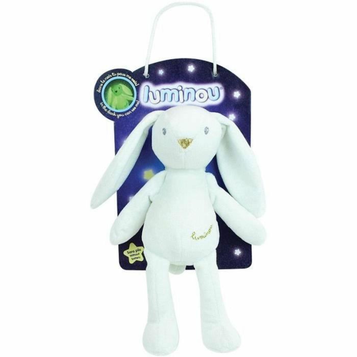 JEMINI Luminou Conejo blanco Peluche natural luminoso que funciona sin batería +/- 20 cm 3