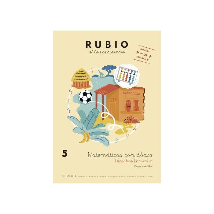 Cuaderno Rubio A4 Matematicas Con Abaco 5 - Descubre Camerun (7-8 Años) (Set de 5)