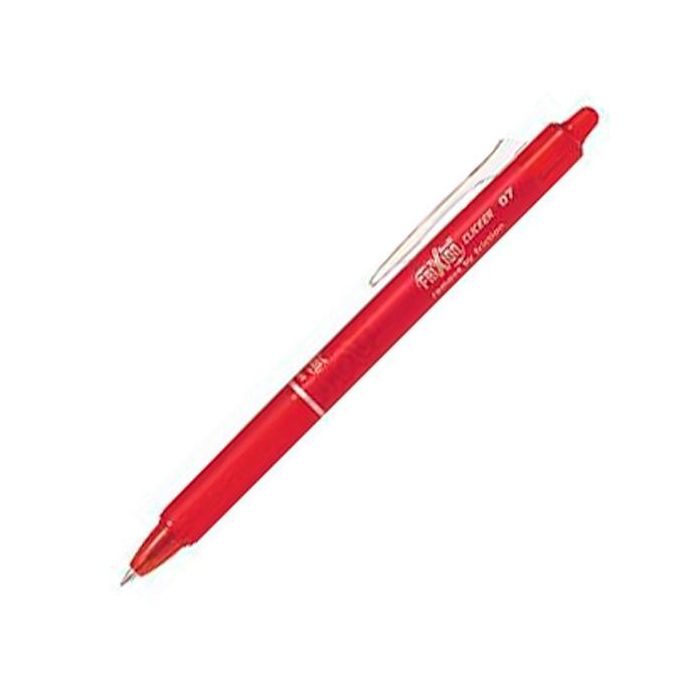Pilot Bolígrafo de Tinta Borrable Frixion Clicker 0.7 mm Rojo - 12 Unidades Retráctil para Escritura Suave (12 Unidades)