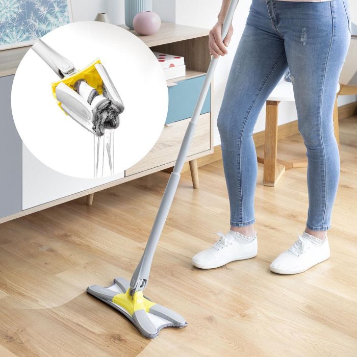 Mopa Fregona de Microfibra Autoescurrible Tipo X Twop InnovaGoods 0 Mopa Fregona de Microfibra Autoescurrible Tipo X Twop InnovaGoods 0