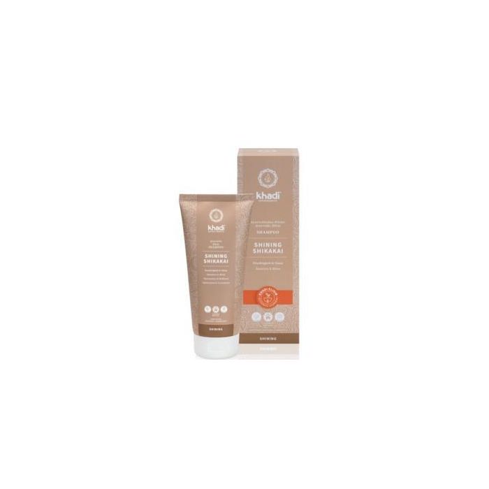 KHADI Champú con Shikakai para Brillo, Sin Parabenos ni Sulfatos, Vegano, 200ml