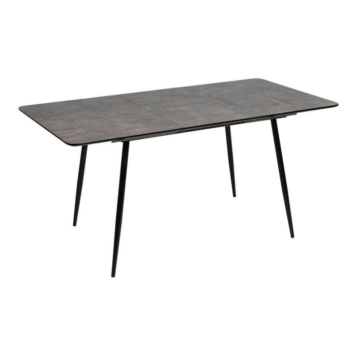 Mesa Extensible Negro Gris Hierro 120 x 80 x 75 cm 4 Mesa Extensible Negro Gris Hierro 120 x 80 x 75 cm 4