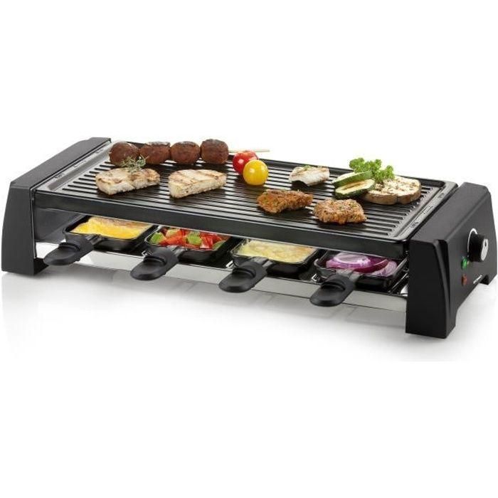 DOMO DO9189G Raclette aparato 8 personas - Negro