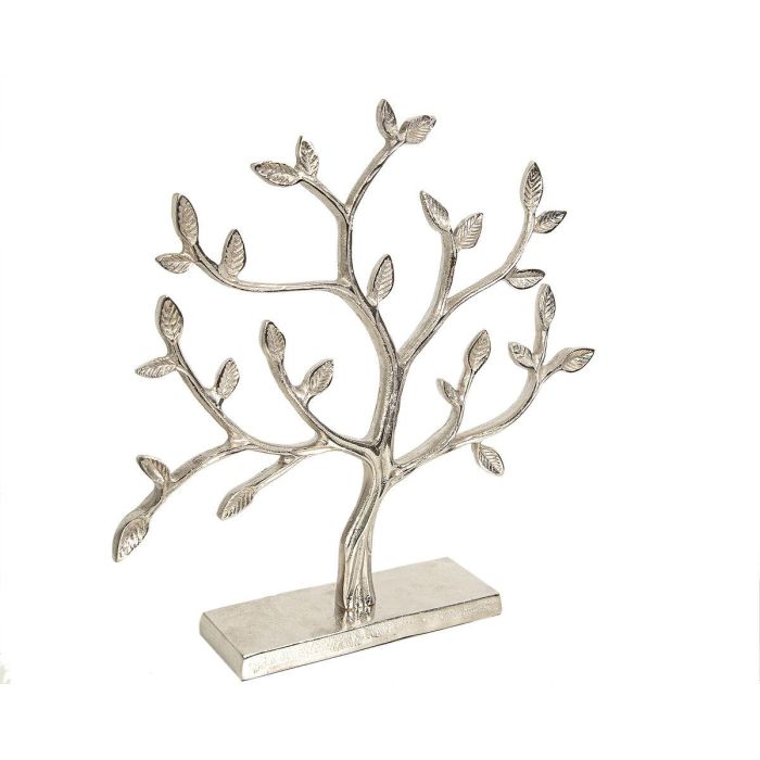 Escultura Romimex Plateado Árbol 44 x 44 x 9 cm