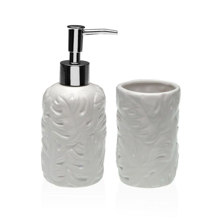 Set de Baño Versa Blanco Dolomita 6,8 x 17 x 6,8 cm Set de Baño Versa Blanco Dolomita 6,8 x 17 x 6,8 cm
