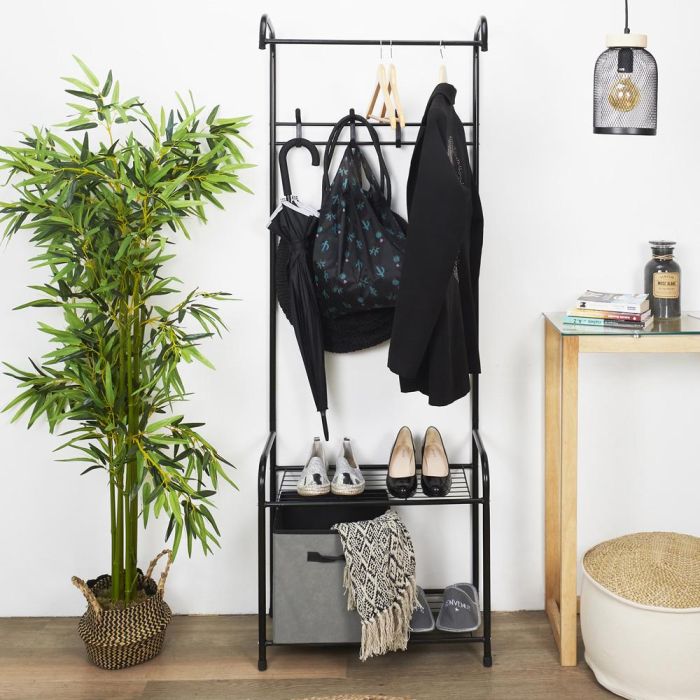 Je cherche une Idee Perchero Zapatero con 2 Baldas y 4 Colgadores - 61x30 cm; h.170 cm 4 Je cherche une Idee Perchero Zapatero con 2 Baldas y 4 Colgadores - 61x30 cm; h.170 cm 4