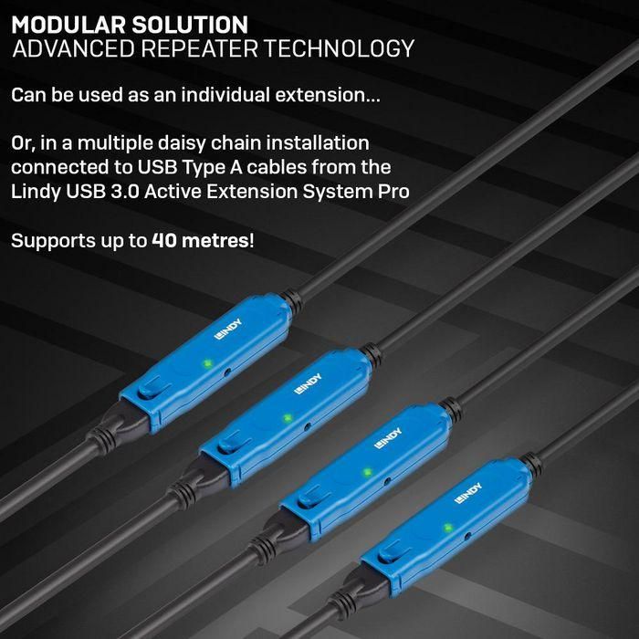 Lindy 5m USB 3.2 Gen 1 C/A Active Extension Pro 7