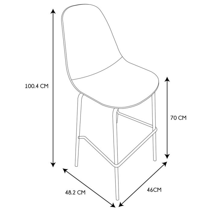 Taburete Bar Mostaza Giulia Home Deco Factory 3