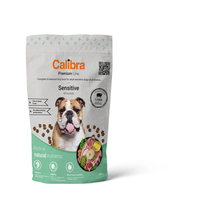 Calibra Dog Premium Sensitive Cordero 100 gr Formato Prueba