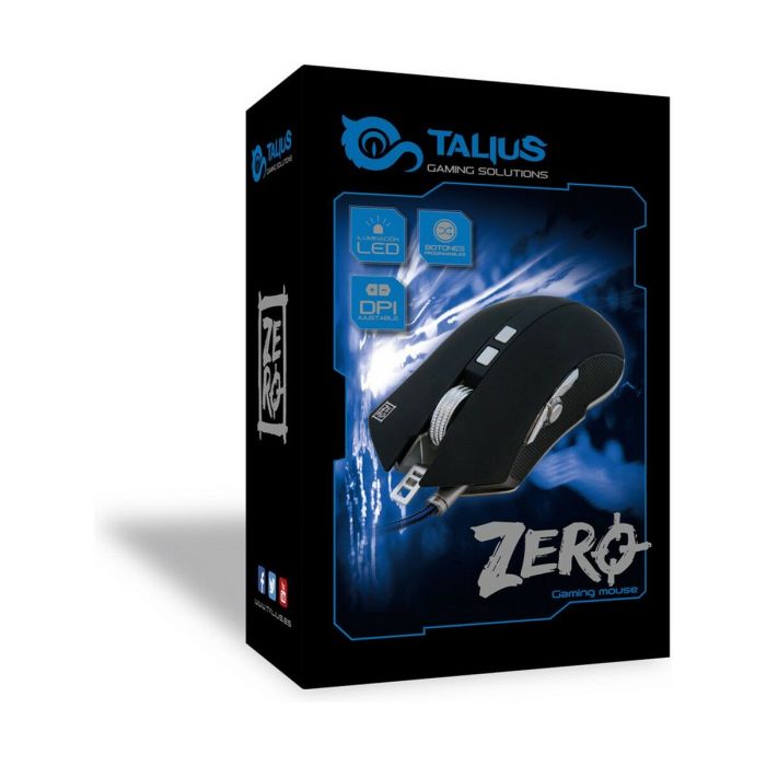 Ratón Gaming Talius ZERO Negro Negro/Plateado 5