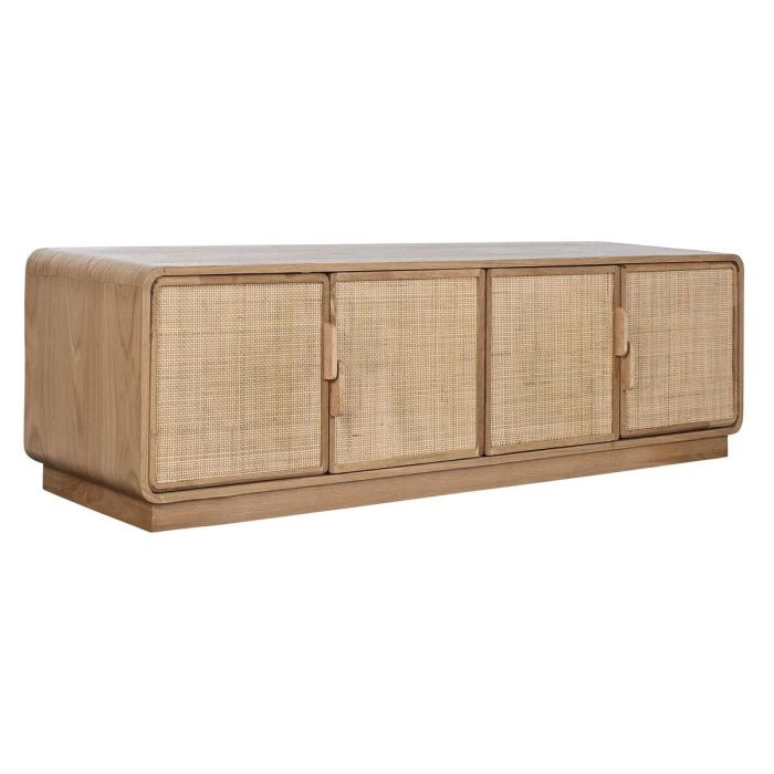 Mueble de TV Home ESPRIT Natural Ratán Roble 157 x 40 x 46 cm Mueble de TV Home ESPRIT Natural Ratán Roble 157 x 40 x 46 cm