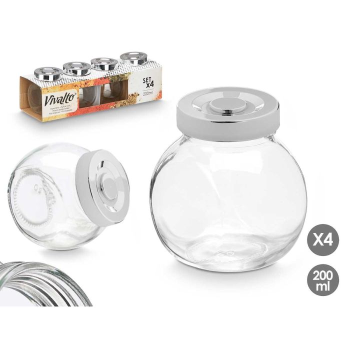 Set 4 Especiero 200Ml Vivalto 27X8CM (24 Unidades) Set 4 Especiero 200Ml Vivalto 27X8CM (24 Unidades)
