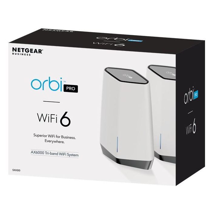 NETGEAR SXK80 Orbi Pro WiFi 6 Business-Tri-Band-Mesh-AX6000-System mit 1 Router SXR80 und 1 Satellit SXS80 5
