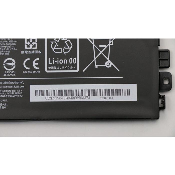 Lenovo 3-cell lithium-ion battery with 11.25V voltage and 52.5Wh capacity, designed for select Lenovo laptops. 4