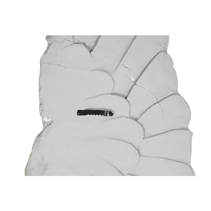 DKD Home Decor Panel Decorativo Neoclásico para Pared en Resina Color Gris con Diseño de Alas - Dimensiones 105 x 62 x 8 cm 2