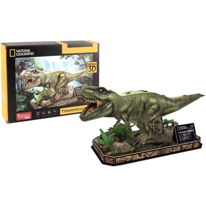Puzzle 3D - T-Rex - Juego de construcción - EXPLORA - Dinosaurio - 52 piezas - A partir de 8 años Puzzle 3D - T-Rex - Juego de construcción - EXPLORA - Dinosaurio - 52 piezas - A partir de 8 años