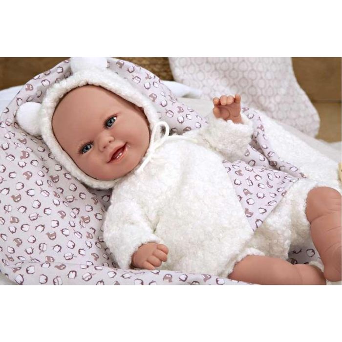 Muñeca elegance 35 cm babyto blanco c/manta (muñeco de peso) 13