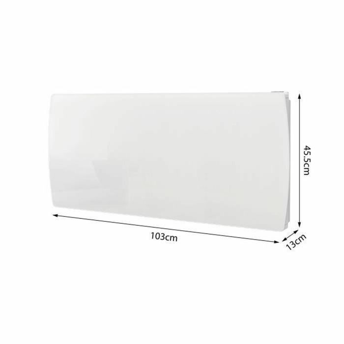 Radiador eléctrico fijo con inercia de secado de cerámica 2000W rubis oceánico - fachada de vidrio - blanco - NF 2 Radiador eléctrico fijo con inercia de secado de cerámica 2000W rubis oceánico - fachada de vidrio - blanco - NF 2