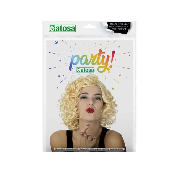 Peluca Rizada Corta Rubia 1 Peluca Rizada Corta Rubia 1