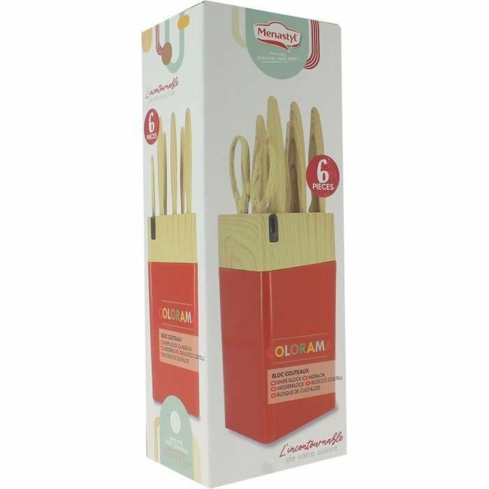 Bloque de cuchillos de 6 piezas - MENASTYL - 5041061 - Hoja de cerámica - Polipropileno - Magenta 5 Bloque de cuchillos de 6 piezas - MENASTYL - 5041061 - Hoja de cerámica - Polipropileno - Magenta 5