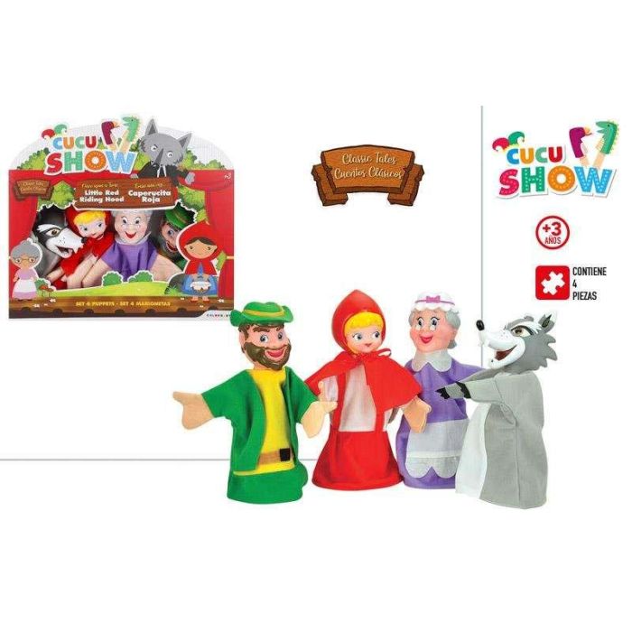 Marionetas caperucita roja set 4 piezas. 1 Marionetas caperucita roja set 4 piezas. 1