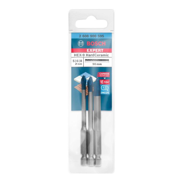 Set de 3 brocas expert hex-9 hardceramic medidas: 5, 6, 8mm 2608900595 bosch 1