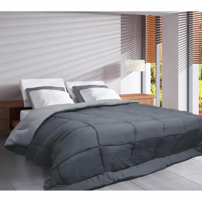 Toison D'Or Edredón CALGARY de Microfibra 400g/m² 100% Poliéster Fibras Huecas Siliconadas 220x240cm Acero y Plata 1 Toison D'Or Edredón CALGARY de Microfibra 400g/m² 100% Poliéster Fibras Huecas Siliconadas 220x240cm Acero y Plata 1