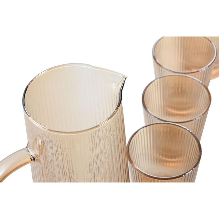 Jarra Basicos DKD Home Decor Ambar 10 x 24 x 14 cm Set de 5 1 Jarra Basicos DKD Home Decor Ambar 10 x 24 x 14 cm Set de 5 1