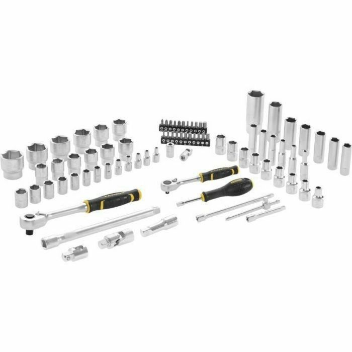 Stanley SET 81 PIEZAS de Vasos 1/4'' y 1/2'' FATMAX con Carraca de 120 Dientes, Extensiones y Puntas 41