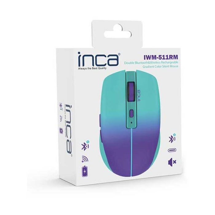 INCA Maus IWM-511RM 1600 DPI,Wrls & BT,6D Taste, Blau 5 INCA Maus IWM-511RM 1600 DPI,Wrls & BT,6D Taste, Blau 5