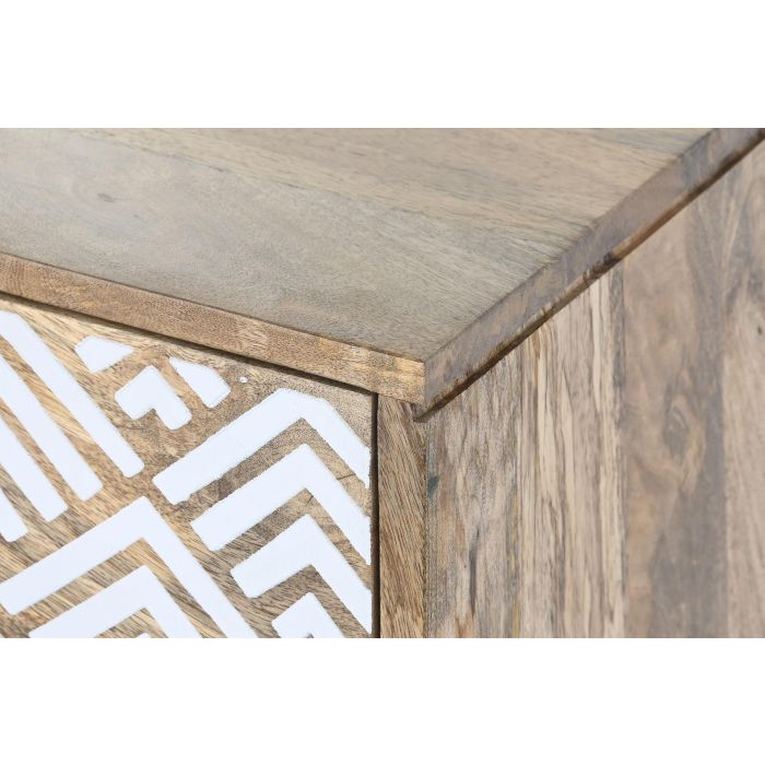 DKD Home Decor Mueble TV Boho Natural Blanco 135 x 40 x 55 cm 2