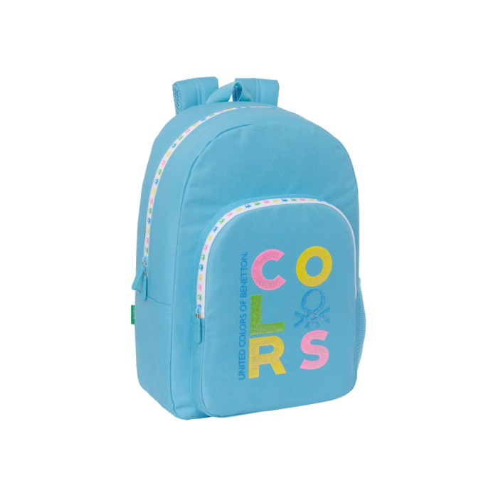 Mochila Escolar Benetton Spring Celeste 30 x 46 x 14 cm 0 Mochila Escolar Benetton Spring Celeste 30 x 46 x 14 cm 0