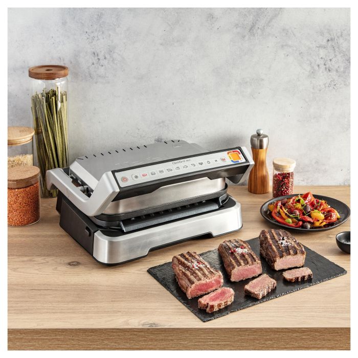 Tefal OptiGrill 4in1 GC774D10 Silver Parrilla Eléctrica Multifunción 9 Programas 2100W Acero Inoxidable 15