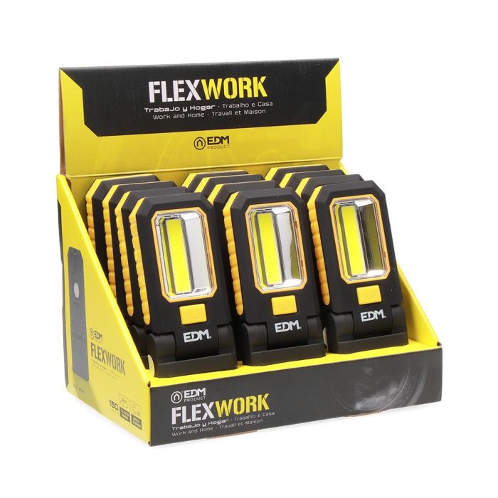 Edm Linterna led xl flex work 150 lm con gancho y imán, funciona con 3 x aaa 4 Edm Linterna led xl flex work 150 lm con gancho y imán, funciona con 3 x aaa 4