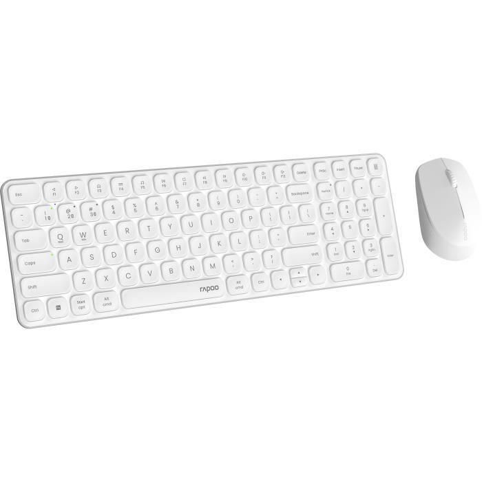 Rapoo 9310M Conjunto Teclado y Ratón Inalámbrico Multimodo Ultrafino - Blanco 4