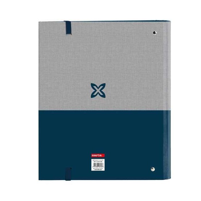 Carpeta de anillas Munich Street Azul Gris 27 x 32 x 3.5 cm 1