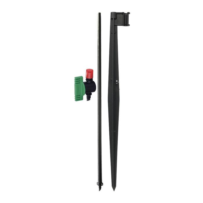 Blue Bird Kit varijet 360° con soporte y varilla - Microdifusión/Microaspersión, Caudal regulable 0-63 l/h, Arco de riego 360°, Alcance 1.8-2.9m
