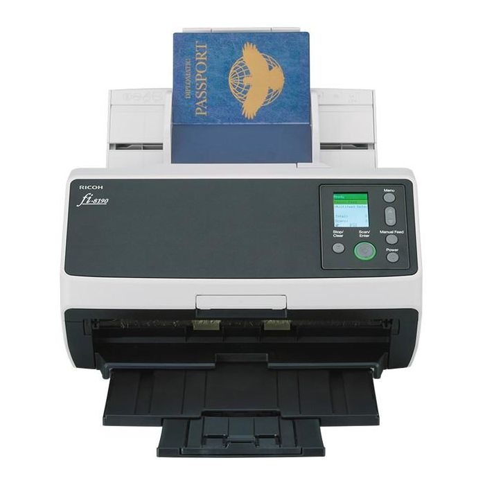 Ricoh fi-8190 Escáner Documentos - 90 ppm, Escaneo Dúplex, ADF + Alimentación Manual, Gris/Negro 25