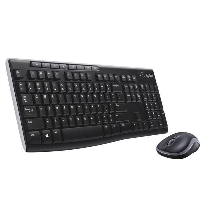 Logitech Teclado y Mouse Inalámbricos Mk270, Alcance 10m, Duración Batería 36/12 Meses, 8 Teclas Acceso Directo 5