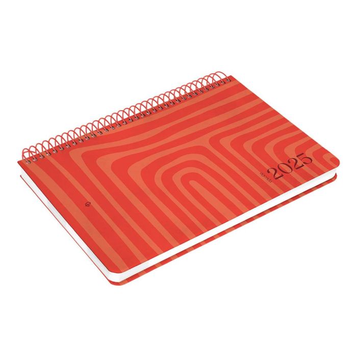 Agenda Espiral Liderpapel Syros A5 2025 Dia Pagina Color Rojo Papel 60 gr 5