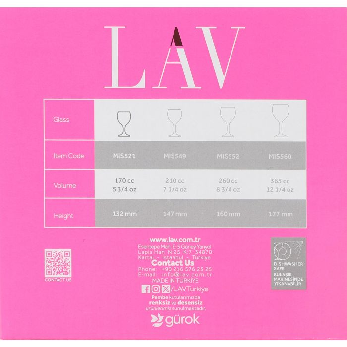 Lav Set 6 Copas Vino Blanco 170 cc - Colección Misket (4 Cajas) 2