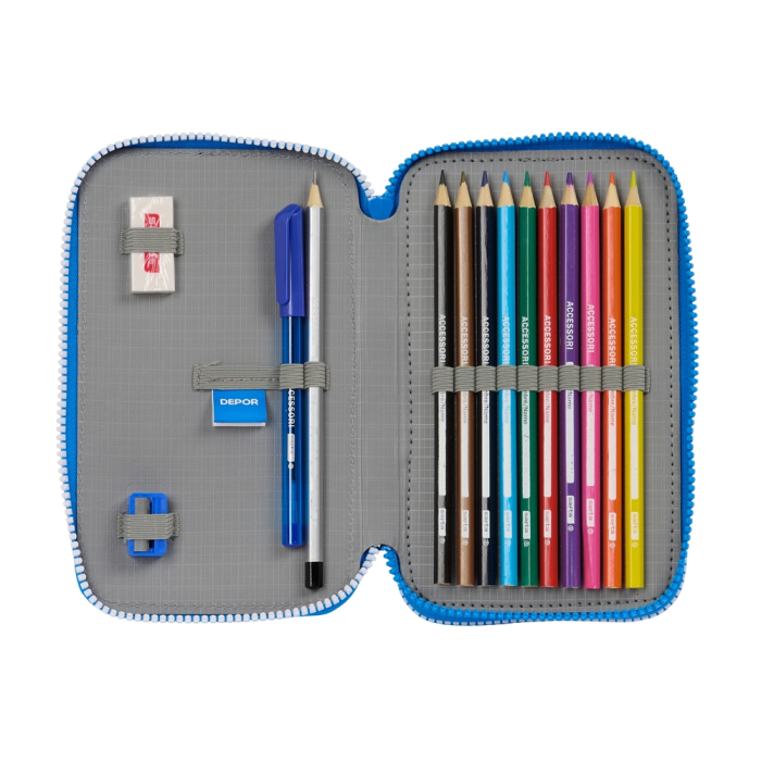 Safta Plumier Doble Pequeño 28 Piezas Real Deportivo De La Coruña 12,5x19,5x4cm 3