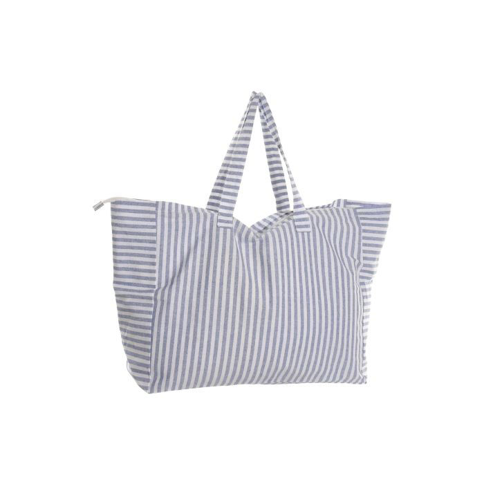 DKD Home Decor Bolso Mediterraneo Azul Coral 24 x 50 x 60 cm (4 Unidades) Poliester