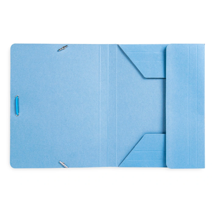 Liderpapel Carpeta Tres Solapas Cartón Pintado Cuarto Color Azul 185x10x235mm 4